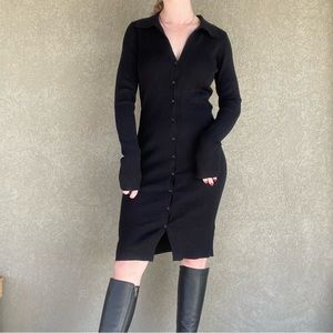 House of Harlow 1960 Ribbed Knit Midi Dress